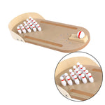 Wooden Mini Desktop Bowling Game Toy Set Tabletop Bowling Toy Classic Desk Ball Kit Finger Hand Happy Party Toy For Kids Adults