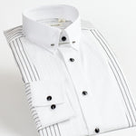 Deepocean Tuxedo Shirt Styles 2019 Camisa Social Masculina 100%  Cotton Brand Shirt White chemise homme French slim Fit Shirts