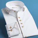 Deepocean Tuxedo Shirt Styles 2019 Camisa Social Masculina 100%  Cotton Brand Shirt White chemise homme French slim Fit Shirts