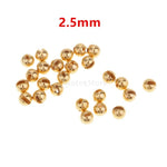 25pcs/lot Fly Tying Beads Slotted Tungsten Fly Fishing Nymph Head Ball Beads 2.0/2.5/3.0/3.5/4.0mm