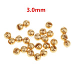 25pcs/lot Fly Tying Beads Slotted Tungsten Fly Fishing Nymph Head Ball Beads 2.0/2.5/3.0/3.5/4.0mm