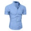 Men Slim Fit Shirt Short Sleeve Stylish Formal Tops Men Casual Short Sleeve Shirts Buttons Top Clothing Solid Plus Size W3