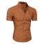 Men Slim Fit Shirt Short Sleeve Stylish Formal Tops Men Casual Short Sleeve Shirts Buttons Top Clothing Solid Plus Size W3