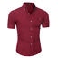 Men Slim Fit Shirt Short Sleeve Stylish Formal Tops Men Casual Short Sleeve Shirts Buttons Top Clothing Solid Plus Size W3