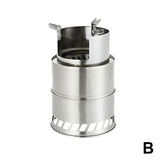1 Pcs Camping Lightweight Stove Foldable Windproof Wood Burning Stove for Picnic BBQ Camping SAL99