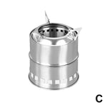 1 Pcs Camping Lightweight Stove Foldable Windproof Wood Burning Stove for Picnic BBQ Camping SAL99