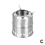 1 Pcs Camping Lightweight Stove Foldable Windproof Wood Burning Stove for Picnic BBQ Camping SAL99