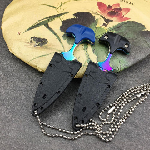 Free shipping multifunctional outdoor knife mini straight knife Training portable defense gadgets