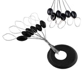 10 Groups 60PCS / set Tackle Space Resistance Not to Damage The line Vertical Beans Rod clip / O-shaped Fishing Accessories