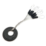 10 Groups 60PCS / set Tackle Space Resistance Not to Damage The line Vertical Beans Rod clip / O-shaped Fishing Accessories