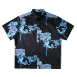 Mens Print Hawaiian Shirts Harajuku Streetwear 2020 Summer Short Sleeve Blouse Punk Rock Unisex Oversize Shirts Tops Big Size