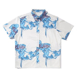 Mens Print Hawaiian Shirts Harajuku Streetwear 2020 Summer Short Sleeve Blouse Punk Rock Unisex Oversize Shirts Tops Big Size