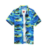 2019 New Male Hawaiian Shirts Fashion Men's Casual Button Hawaii Print Beach Short Sleeve Quick Dry Top Blouse M-5XL