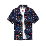 2019 New Male Hawaiian Shirts Fashion Men's Casual Button Hawaii Print Beach Short Sleeve Quick Dry Top Blouse M-5XL