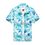 2019 New Male Hawaiian Shirts Fashion Men's Casual Button Hawaii Print Beach Short Sleeve Quick Dry Top Blouse M-5XL