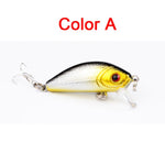 Minnow Fishing Lures 5cm 4.2g 3D Eyes Plastic Hard Bait Crankbait Wobblers With 10# Hooks Artificial Japan Swimbait Peche Tackle