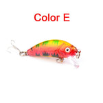 Minnow Fishing Lures 5cm 4.2g 3D Eyes Plastic Hard Bait Crankbait Wobblers With 10# Hooks Artificial Japan Swimbait Peche Tackle