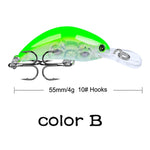 Minnow Fishing Lures 5cm 4.2g 3D Eyes Plastic Hard Bait Crankbait Wobblers With 10# Hooks Artificial Japan Swimbait Peche Tackle