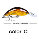 Minnow Fishing Lures 5cm 4.2g 3D Eyes Plastic Hard Bait Crankbait Wobblers With 10# Hooks Artificial Japan Swimbait Peche Tackle