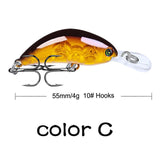 Minnow Fishing Lures 5cm 4.2g 3D Eyes Plastic Hard Bait Crankbait Wobblers With 10# Hooks Artificial Japan Swimbait Peche Tackle