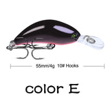 Minnow Fishing Lures 5cm 4.2g 3D Eyes Plastic Hard Bait Crankbait Wobblers With 10# Hooks Artificial Japan Swimbait Peche Tackle