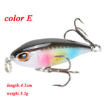 Minnow Fishing Lures 5cm 4.2g 3D Eyes Plastic Hard Bait Crankbait Wobblers With 10# Hooks Artificial Japan Swimbait Peche Tackle