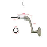 High Quality Metal Spinning Reel Handle Grip Folding Rocker Arm Crank for Fishing Reel Replacement