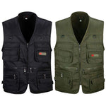 Men's Fishing Vest Outdoor Sport Fishing Life Vest with Multi-Pocket Zip For Photography Hunting Travel Outdoor Sport Jacket