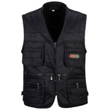 Men's Fishing Vest Outdoor Sport Fishing Life Vest with Multi-Pocket Zip For Photography Hunting Travel Outdoor Sport Jacket