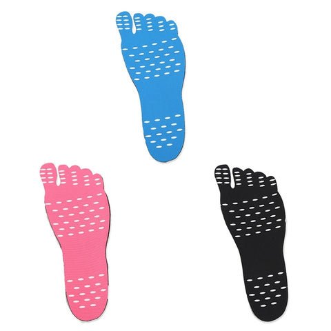HOT Beach Barefoot Invisible Shoes Insole Heat Insulation Waterproof Non-slip Stick On Adhesive Foot Protection Pad Stickers