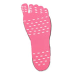 HOT Beach Barefoot Invisible Shoes Insole Heat Insulation Waterproof Non-slip Stick On Adhesive Foot Protection Pad Stickers
