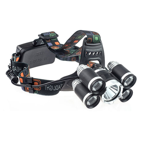 Newly 80000LM 5 LED XML-T6 Rechargeable USB Headlamp Head Light BN99