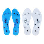 1Pair Gel Insole Transparent Blue Shoe Pad Magnet Therapy Fatigue Remove Elastic Relaxation Massage Comfort Health Care New