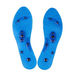 1Pair Gel Insole Transparent Blue Shoe Pad Magnet Therapy Fatigue Remove Elastic Relaxation Massage Comfort Health Care New