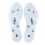 1Pair Gel Insole Transparent Blue Shoe Pad Magnet Therapy Fatigue Remove Elastic Relaxation Massage Comfort Health Care New