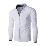Brand 2017 Fashion Male Shirt Long-Sleeves Tops Knitted Men'S Casual Mens Dress Shirts Slim Men Shirt XG01C122