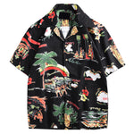Men Holiday Shirt Men Hawaiian Beach Shirts Summer Short Sleeve Printing Loose Shirts Single-breasted Casual shirt