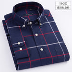 2017 New Arrival Men's Long Sleeve Plaid\Stirped Shirt Mens Dress Shirts Brand Casual Fashion Business Style Shirts 100% Cotton